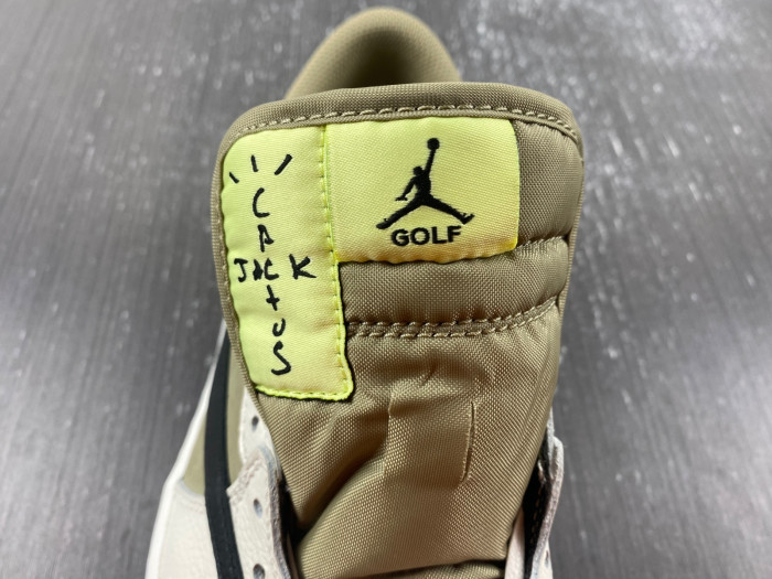Air Jordan 1 Retro Low Golf Travis Scott Neutral Olive  FZ3124-200