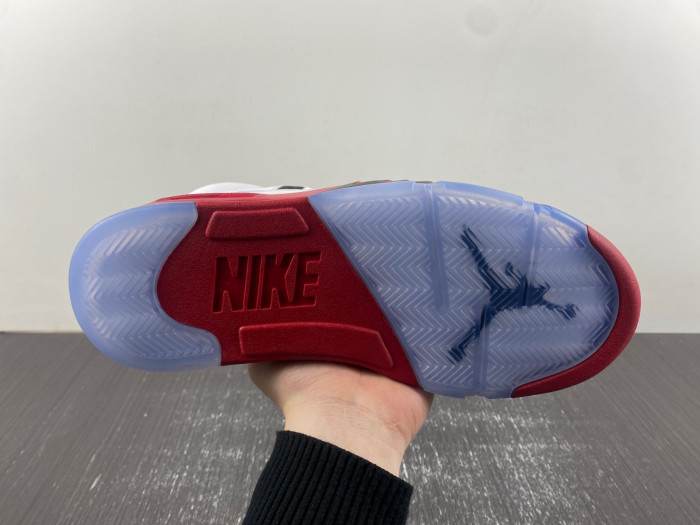 Air Jordan 5 Retro Fire Red Black Tongue (2013)  136027-120