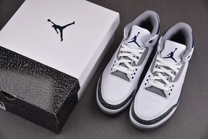 Air Jordan 3 White Midnight Navy CT8532-140